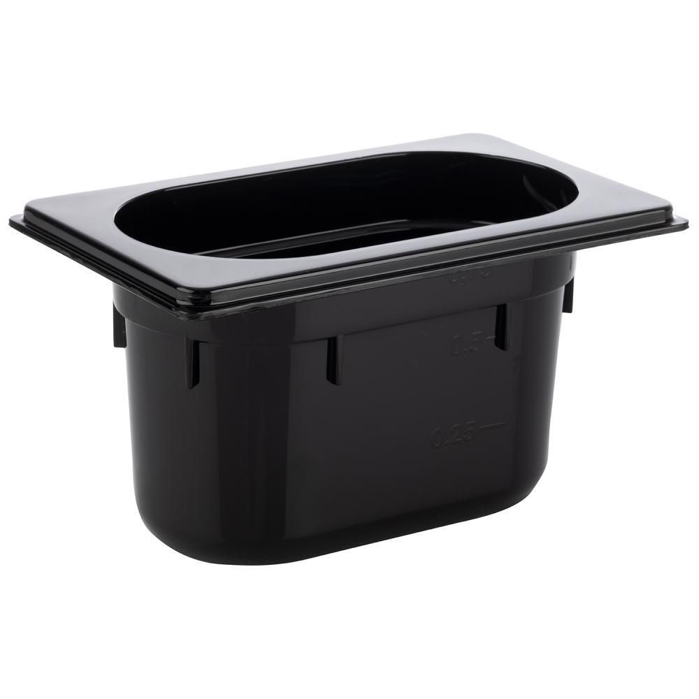 APS - Contenitore GN 1/9 11 x 17,5 cm 1L Nero