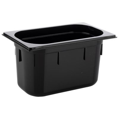 APS - Contenitore GN 1/4 16,2 x 26,4 cm 3,7L Nero
