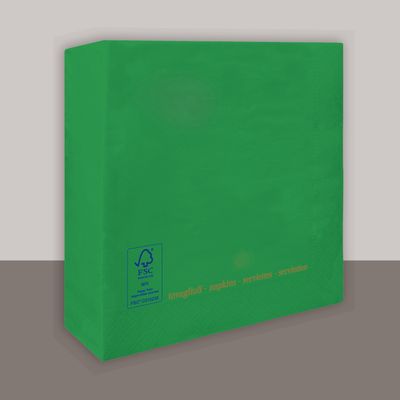 Tovagliolo Verde smeraldo 2 veli 25x25 cm - Tirolix