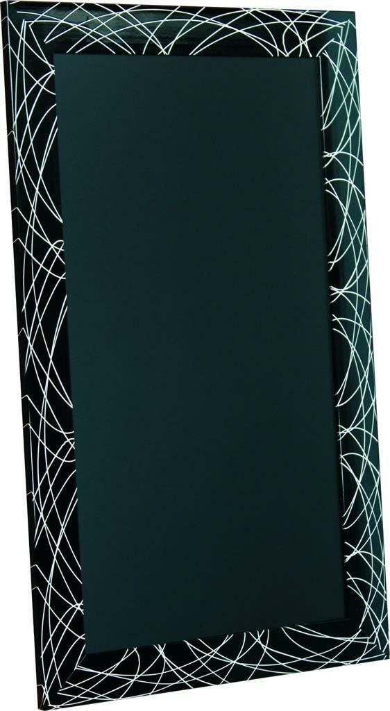 Lavagna 60x100 cm Nero Righe Bianche Nairobi MT402 - Nero Lavagne