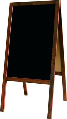 Lavagna Bifacciale 60 x 125 cm Noce - Nero Lavagne