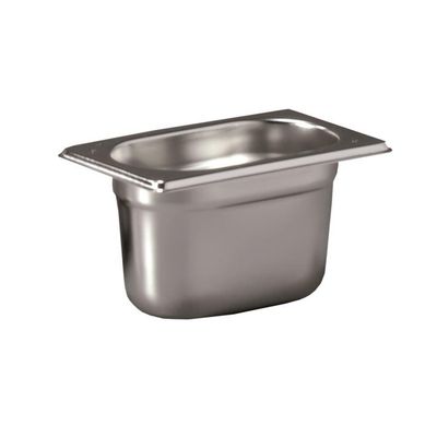 Vasca Gastronorm 1/9 17,6 x 10,8 cm  h 6,5 cm - Inoxmacel