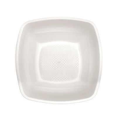 Piatto Fondo Quadro 18 x 18 cm Bianco - Gold Plast
