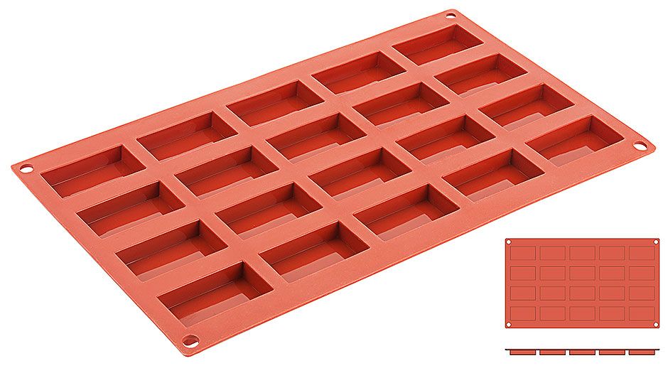 Stampo in silicone barre lunghe 4,9 x 2,6 cm - Contacto