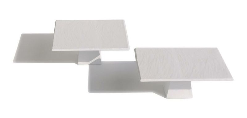 Alzata Gn 2/3 35x32 cm Ardesia Gn Bianco 1999350 Mps