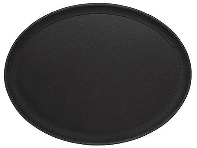 Vassoio antiscivolo ovale 26,5 x 20 cm Nero - Contacto