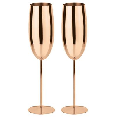 Set 2 flute Champagne Mirror Copper - Paderno