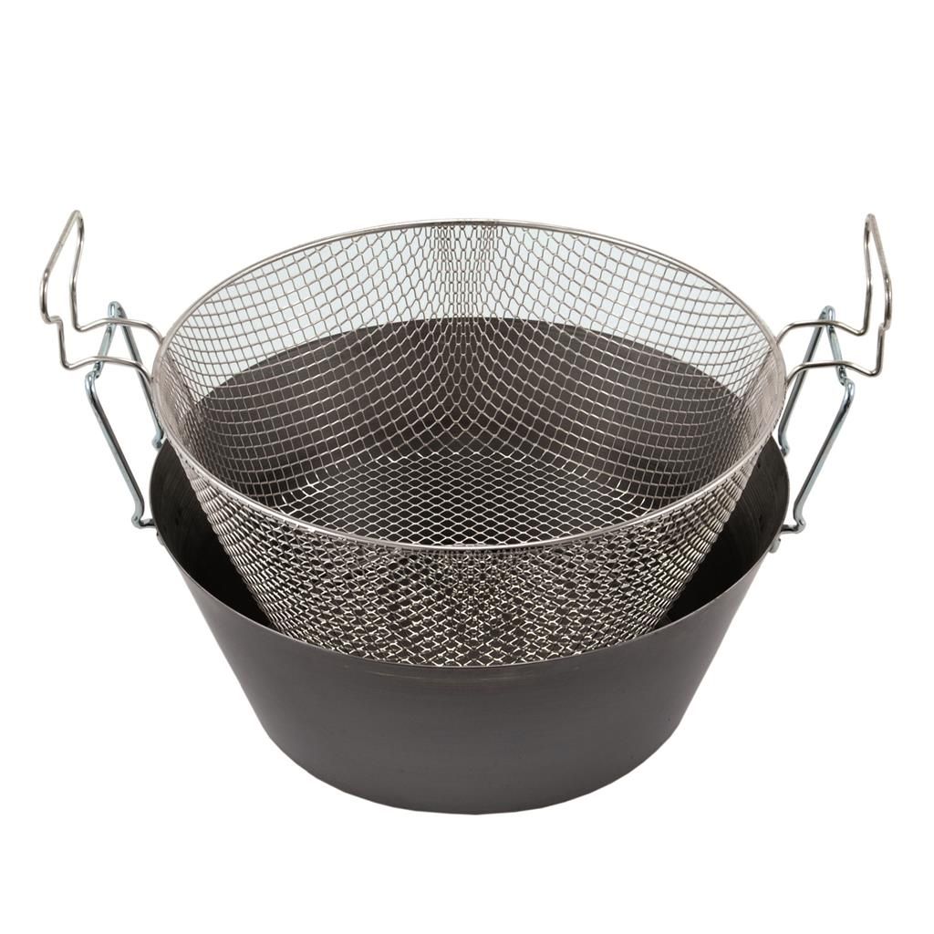 Friggitrice Con Cestello 26 cm 3 lt Ferro - L.A.R.