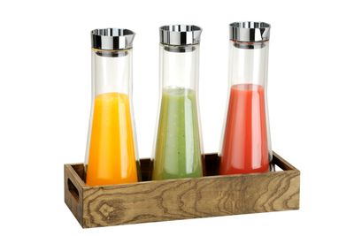 Yegam -  Set 3 dispenser succo in vetro 3 cilindri