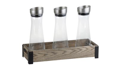 Yegam - Set 3 dispenser cereali in vetro 3 cilindri