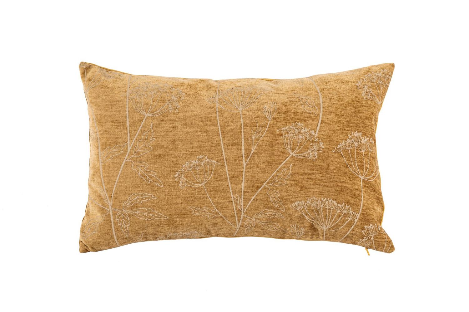 Cuscino con stampa fiori 30x50 cm Senape - Tirolix