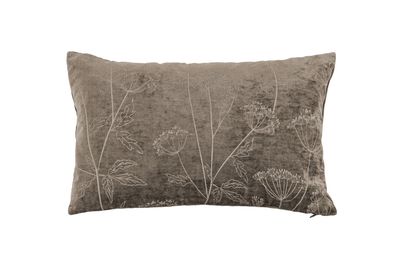 Cuscino con stampa fiori 30x50 cm Grigio - Tirolix