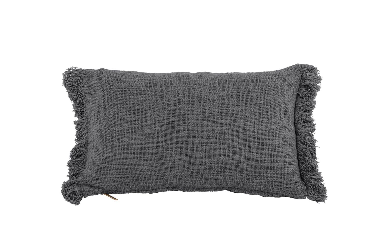 Cuscino in Cotone Slub 30x50 cm Grigio - Tirolix