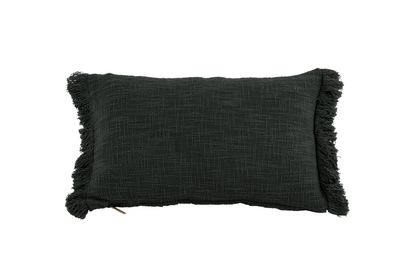 Cuscino in Cotone Slub 30x50 cm Nero - Tirolix
