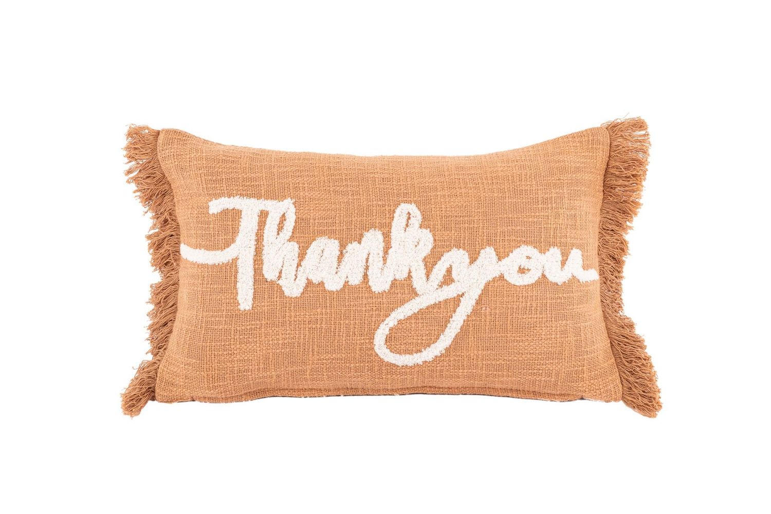 Cuscino con scritta in Cotone Slub 30x50 cm Beige - Tirolix