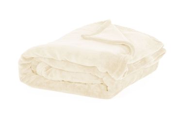 Plaid Morbido in Pile 180X220 cm Crema - Tirolix