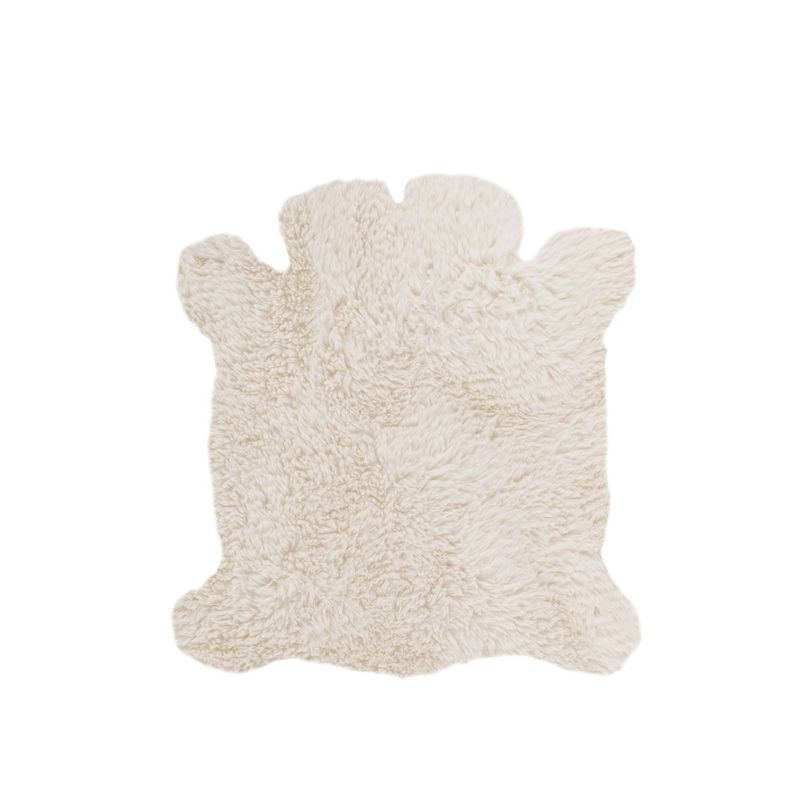 Tappeto in Pelle di Pecora 35x40 cm Bianco - Tirolix