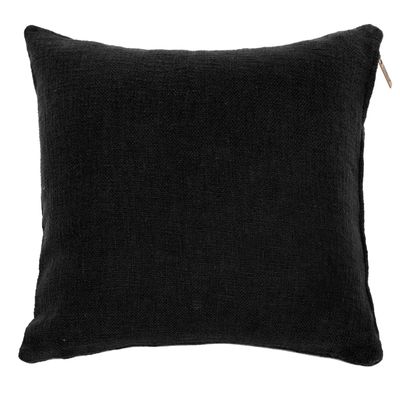 Cuscino in Cotone Slub 60x60 cm Nero - Tirolix