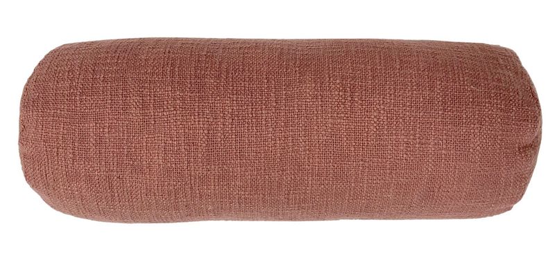 Cuscino in Cotone Slub Cilindrico 15x45 cm Ruggine - Tirolix