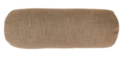 Cuscino in Cotone Slub Cilindrico 15x45 cm Beige - Tirolix