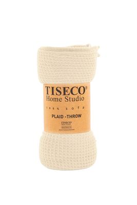 Coperta Piccola a nido d&#39;ape 130 x 170 cm Crema - Tirolix