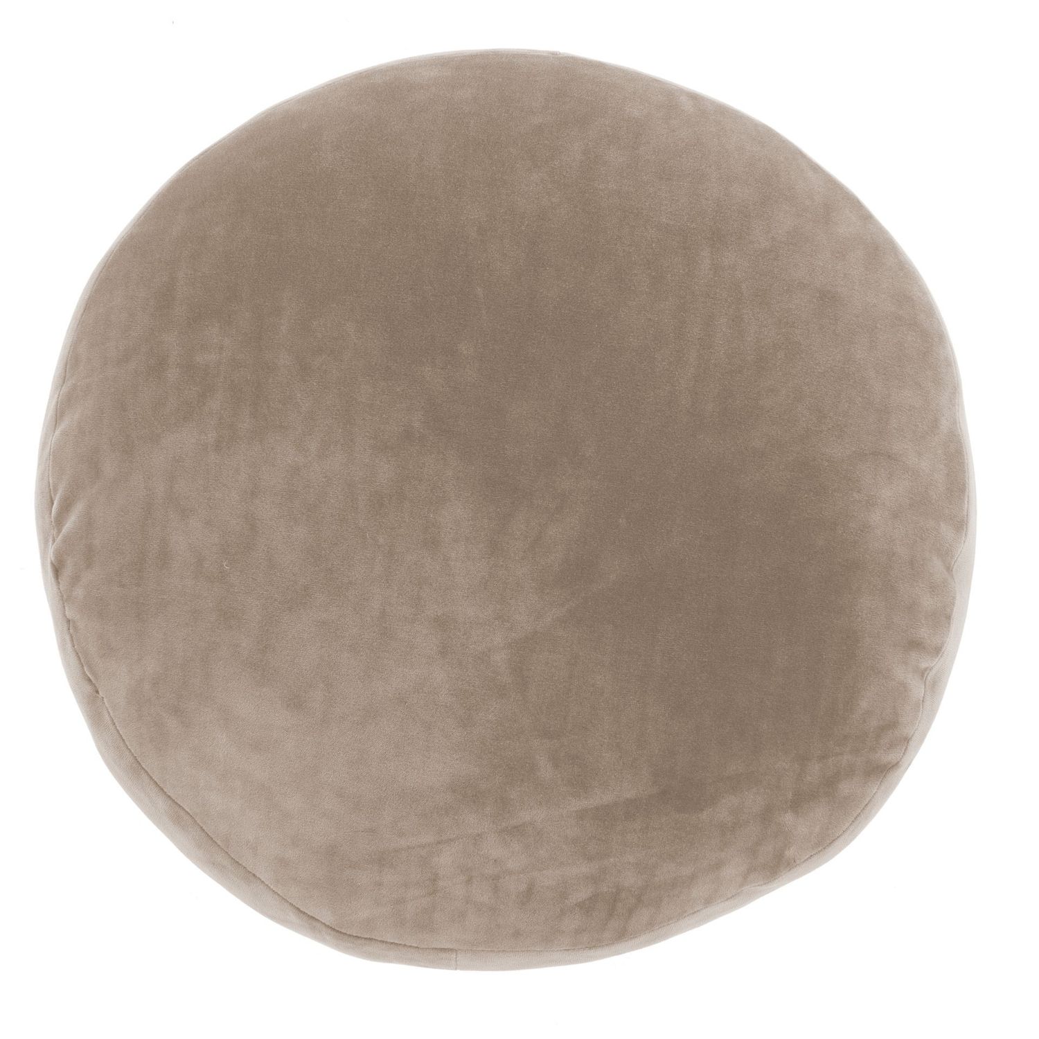 Cuscino Velluto Rotondo 40 cm Taupe - Tirolix