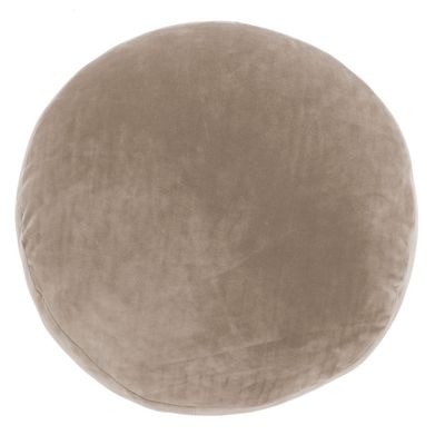 Cuscino Velluto Rotondo 40 cm Taupe - Tirolix