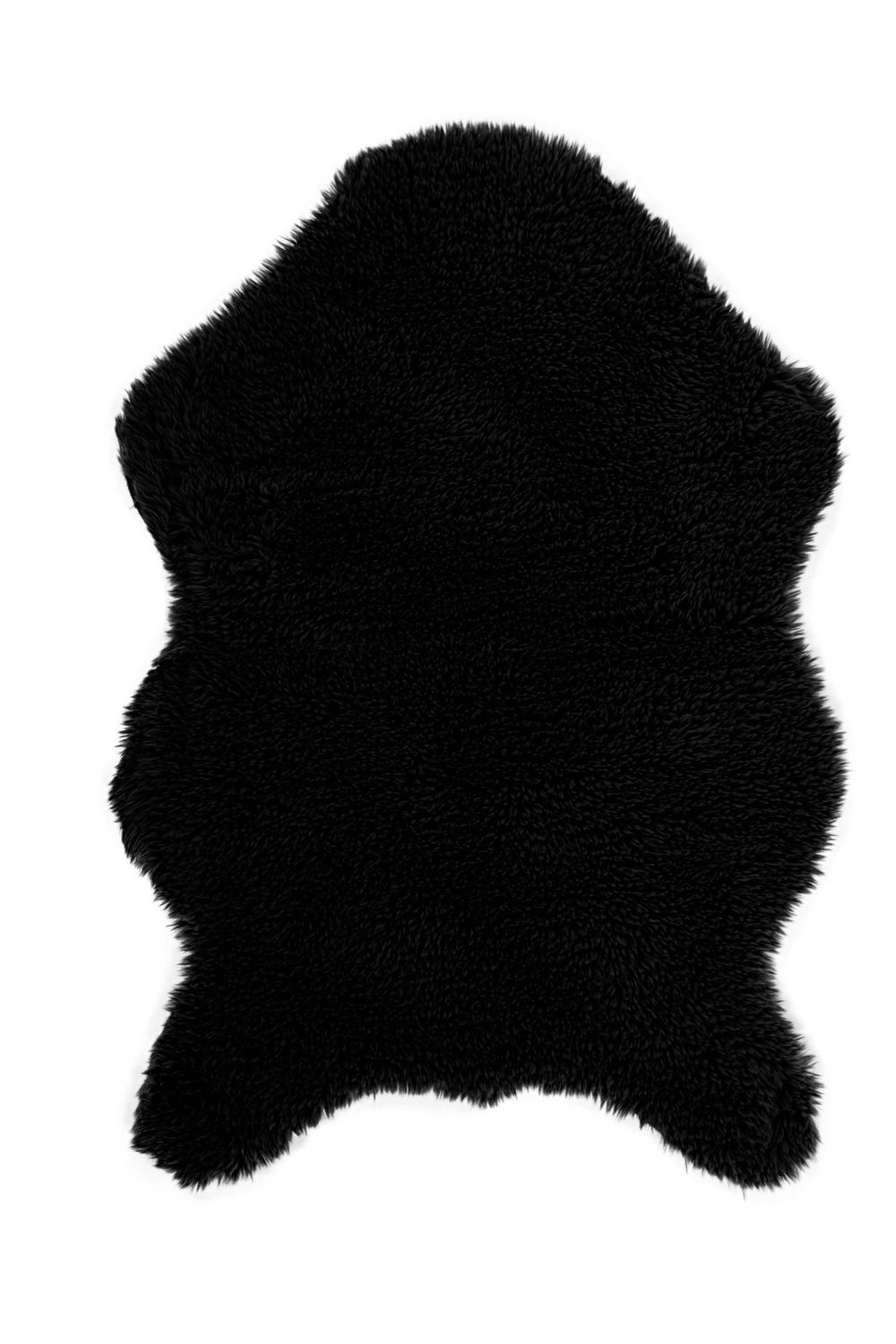 Tappeto in Pelle di Pecora 60x90 cm Nero - Tirolix