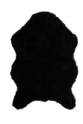Tappeto in Pelle di Pecora 60x90 cm Nero - Tirolix