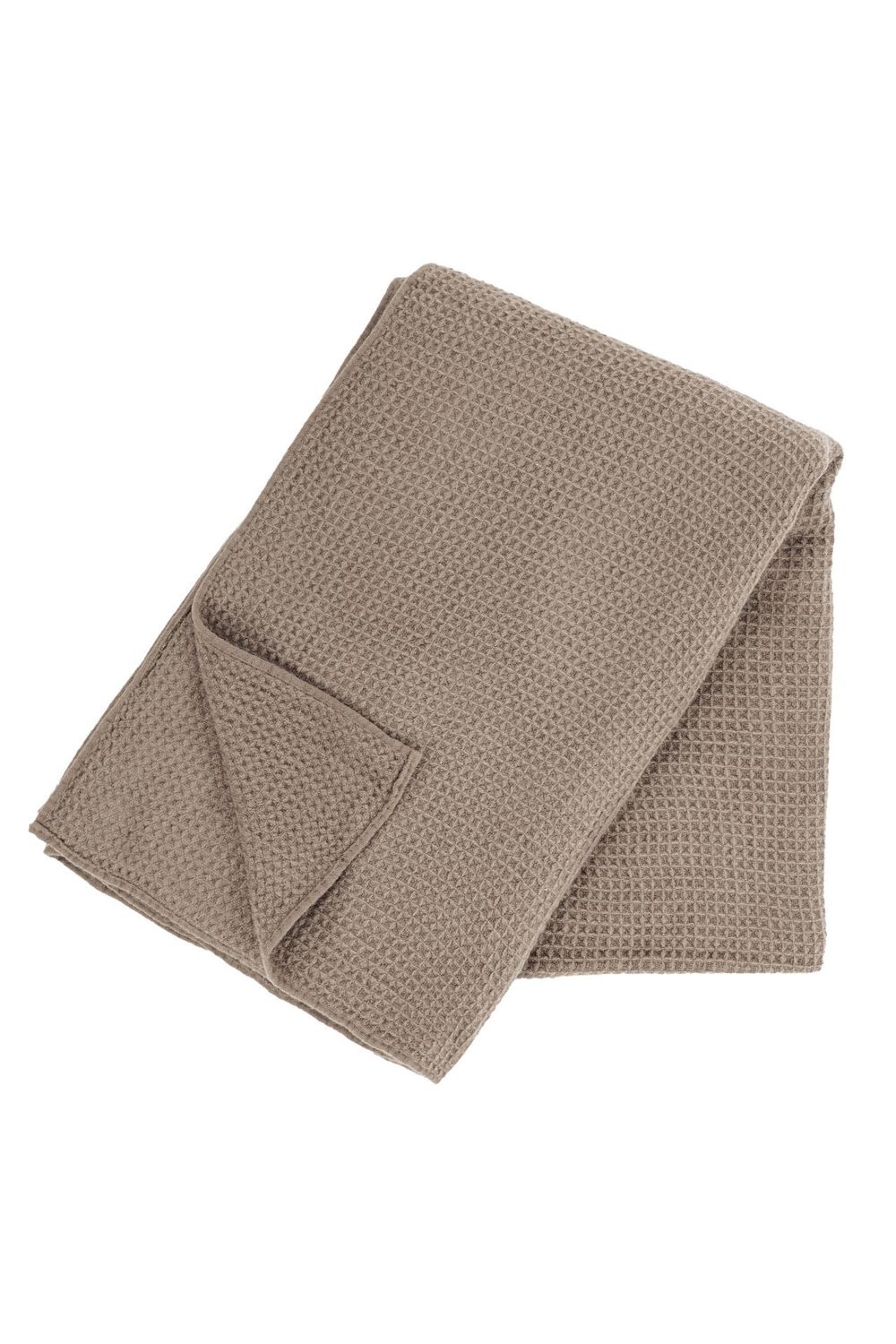 Coperta Piccola a nido d&#39;ape 130 x 170 cm TAUPE - Tirolix