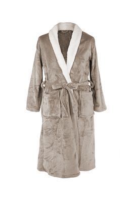 Vestaglia Microflanella Bicolor L/XL Taupe - Tirolix