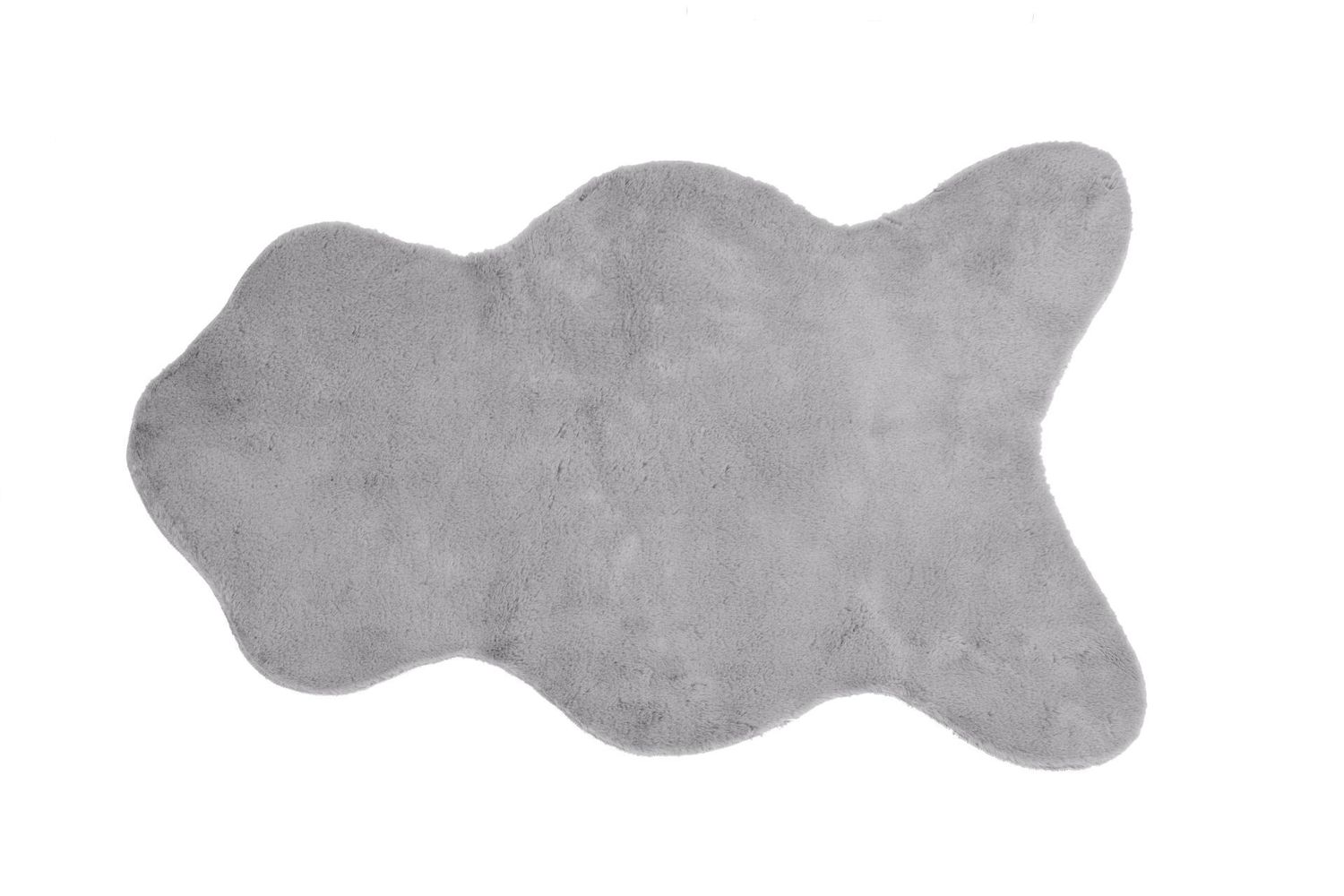 Tappeto in Pelle di Coniglio 60x90 cm Grigio - Tirolix