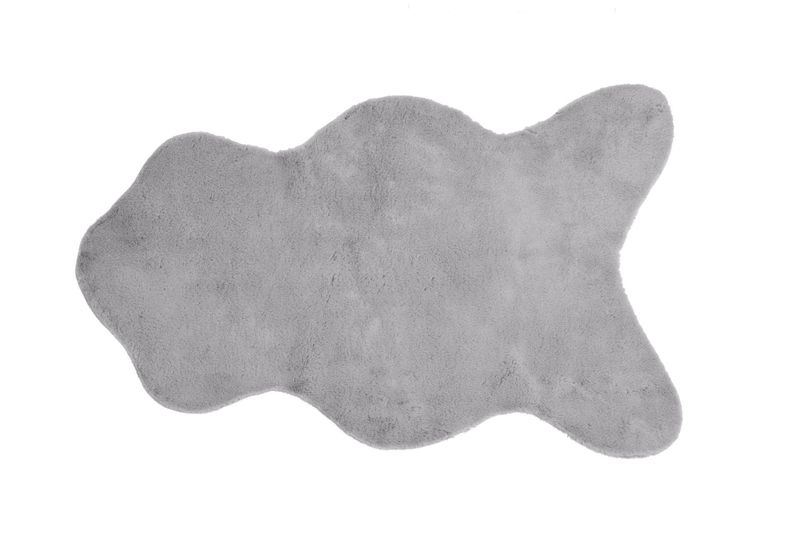 Tappeto in Pelle di Coniglio 60x90 cm Grigio - Tirolix