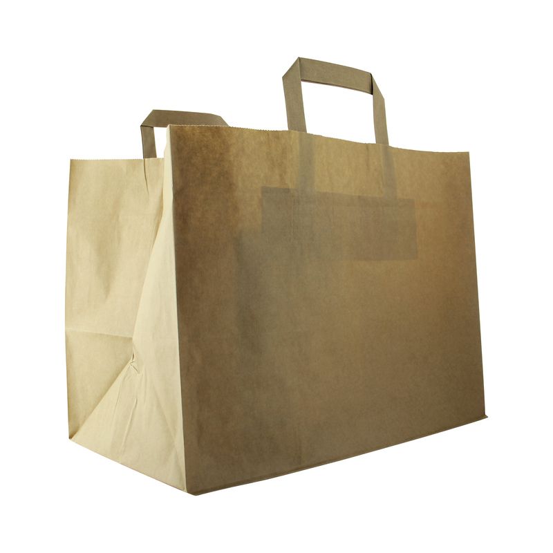 Firstpack - Sacchetto grande con manici marrone 32 x 22 x 24 cm