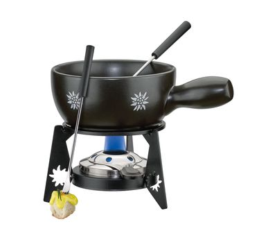 Spring - Set di fonduta nera 14 cm Edelweiss