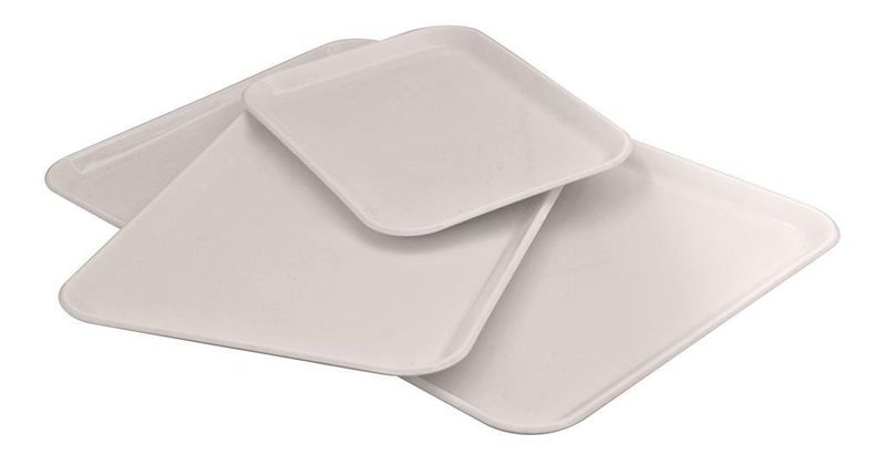 Vassoio 28 x 19 cm Bianco - Sss