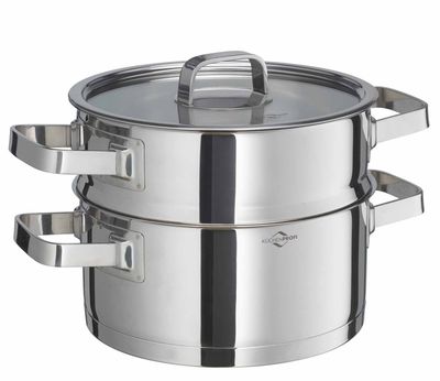 Küchenprofi - Pentola con inserto a vapore 20 cm