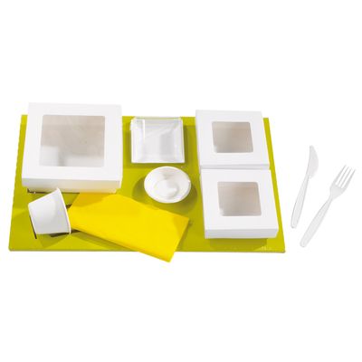 Firstpack - Inserto in cartone verde per piatto e scatole 44 x 27 x 25 cm