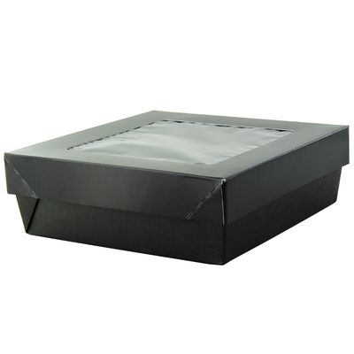 Firstpack - Scatola quadrata con finestra nera 15,5 x 15,5 cm