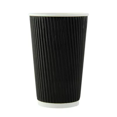 Firstpack - Bicchiere in cartone nero 230 ml