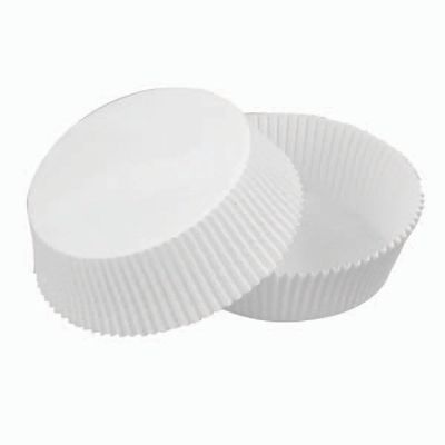 Firstpack - Pirottino in carta da forno ovale bianco 6,5 x 5 x 4 cm