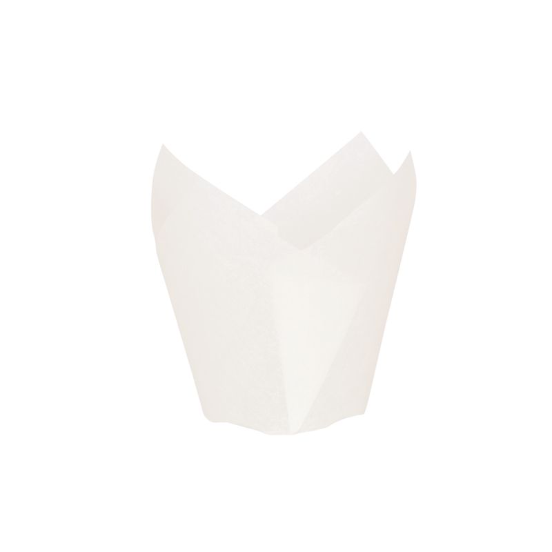 Firstpack - Pirottino di carta per buffin bianco 15 x 15 x 4,5 cm
