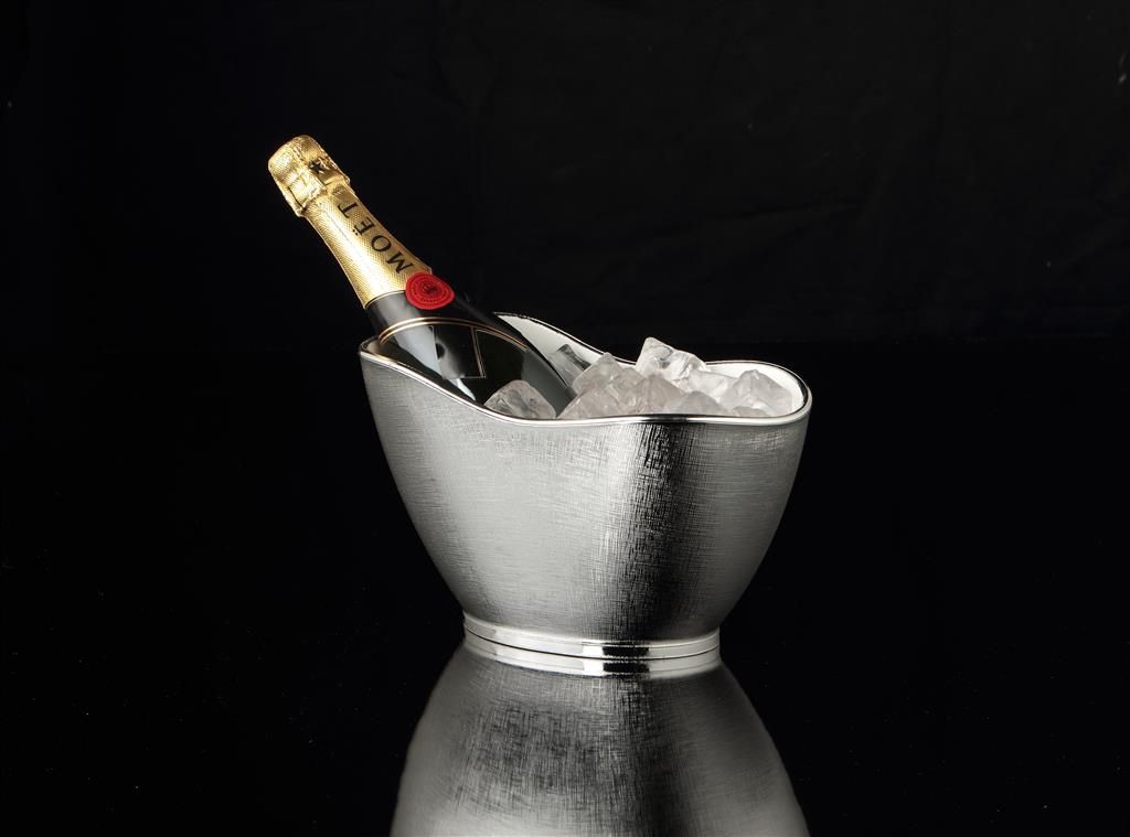 Mc - Spumantiera Petit Royal 1 Bottiglia 27 x 14 cm Argento Buffet