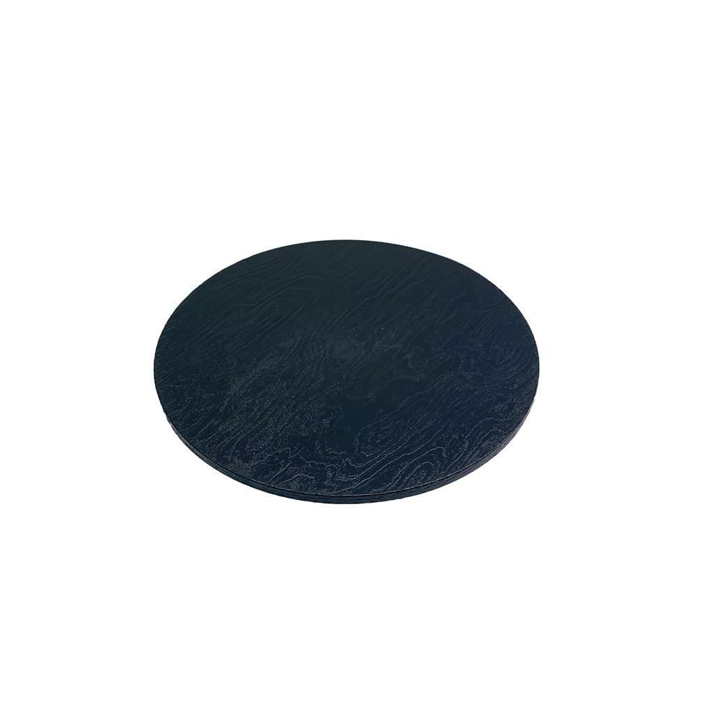 Tagliere Tondo Effetto Legno 25 cm Nero - Mc