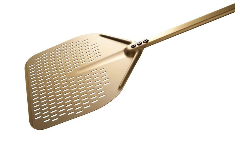Pala Pizza Rettangolare Forata 36 x 36 cm Gha - Gi.Metal