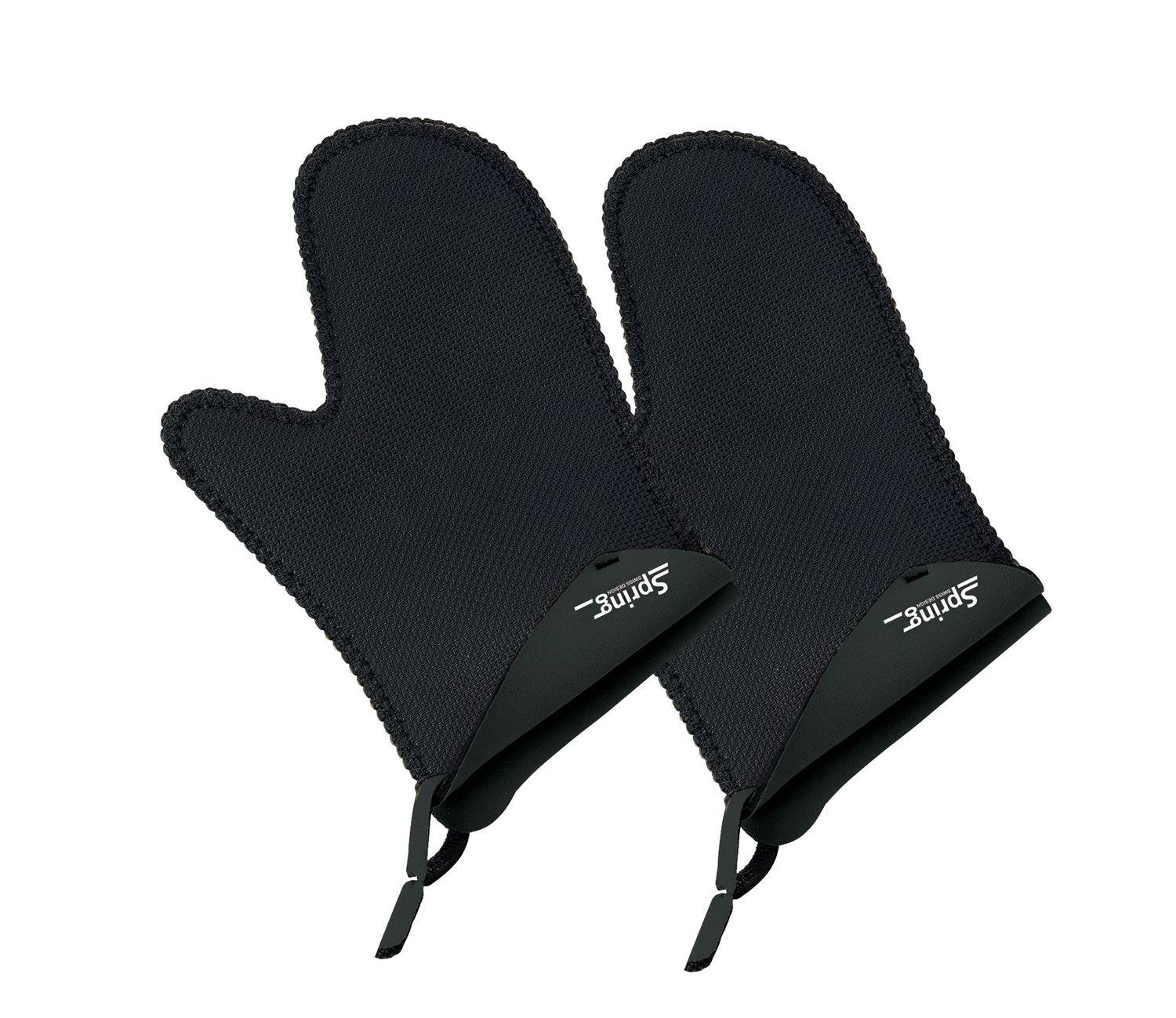 Spring - Guanto da cucina corto nero 23 x 15 cm Spring Grips