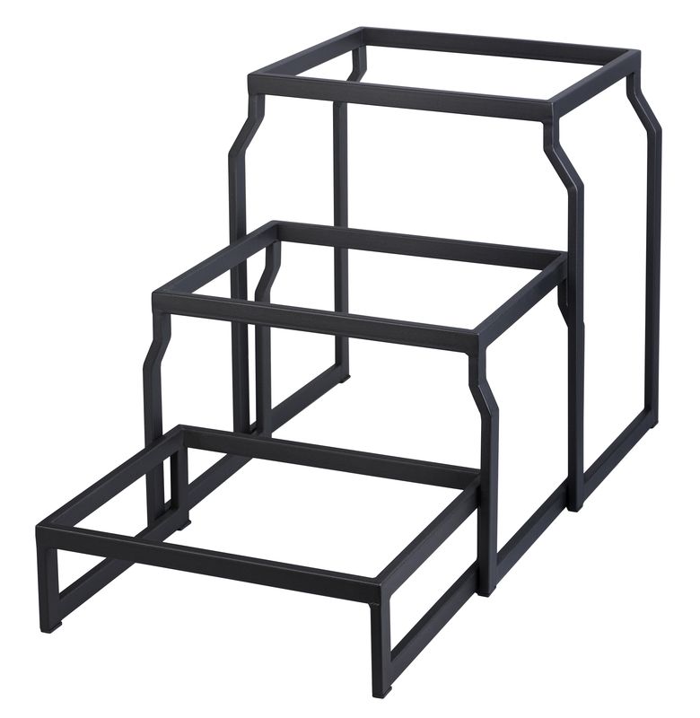 Yegam - Alzata GN 1/2 T-Collection Nero ( Set 3 livelli)