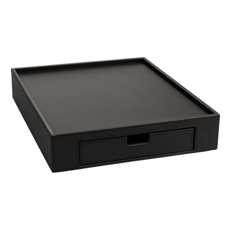 Aliseo - Vassoio con cassetto Londoner Noir 350 x 30 x 350 mm