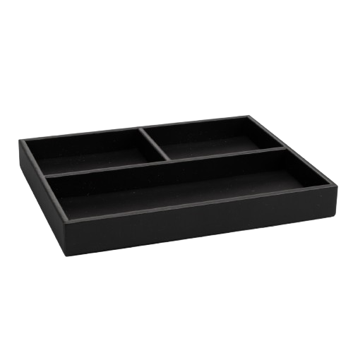 Aliseo - Contenitore con tre scomparti Londoner Noir 250 x 30 x 200 mm