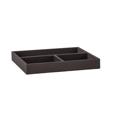 Aliseo - Contenitore con tre scomparti Londoner Taupe 250 x 30 x 200 mm